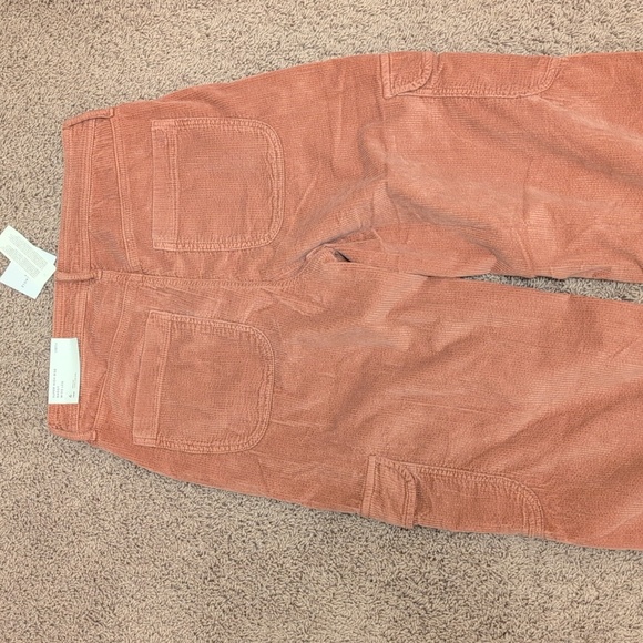 American eagle AE super high rise baggy wide leg size 6 reg pink corduroy pants - Picture 7 of 11